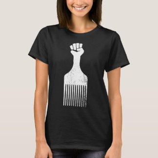 Afro Hair Pick Resist T Shirt Vintage Distressed R