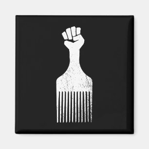 Afro Hair Pick Resist T Shirt Vintage Distressed R Magnet