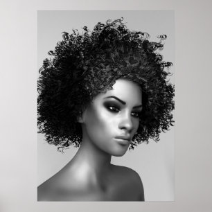 Afro Hair Poster