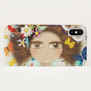 AFRO HAIR RUPYDETEQUILA DOLL HUGE EYES FLORAL Case-Mate iPhone CASE