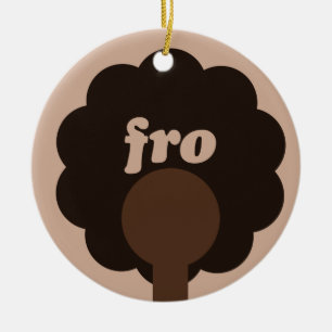 Afro Humour Ceramic Tree Decoration