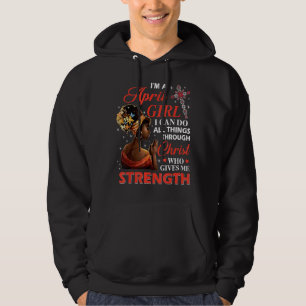 Afro I'm An April Girl I Can Do All Things Through Hoodie