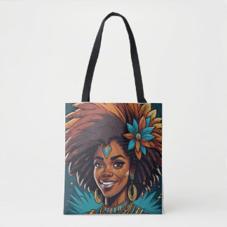 Afro Indigenous journey tote bag
