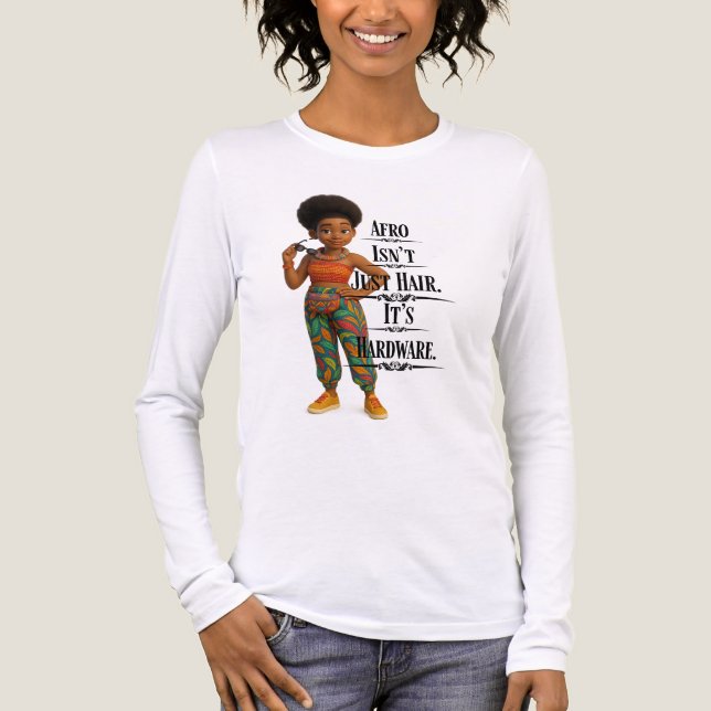 Afro Isn't Just Hair It's Hardware Tri-Blend Shirt (Front)