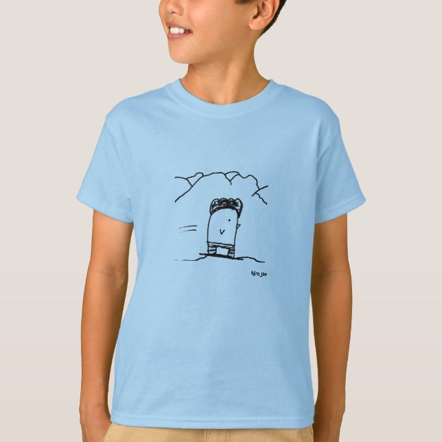 Afro Joe (snowboarding penguin) T-Shirt (Front)