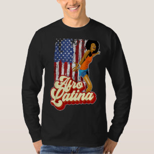 Afro Latina America Flag Afro Latin Pride Tee