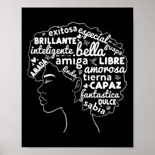 Afro Latina Pride Gift Afro-latino Black History M Poster