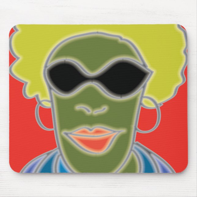 Afro-Left Your Mouse! Mouse Pad (Front)