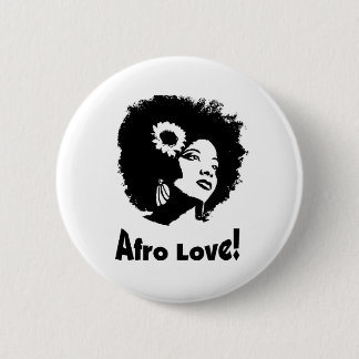 Afro Love 6 Cm Round Badge