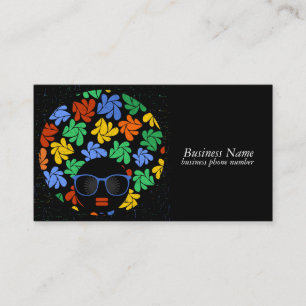 Afro Love Colourful Business Cards