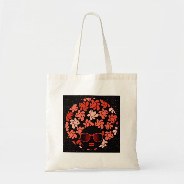Afro Love Coral Red Pillow Tote Bag (Front)