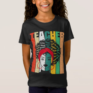 Afro Love Melanin African American Women Black Tea T-Shirt