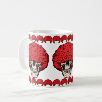 Afro-Man's Skull: Abundant Curly Red Hair Coffee Mug