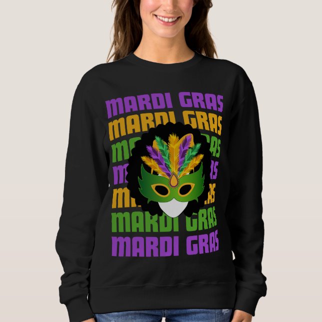 Afro MARDI GRAS Sweatshirt (Front)