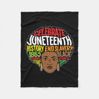 Afro Melanin Women Girl Africa Ancestors Freedom  Fleece Blanket