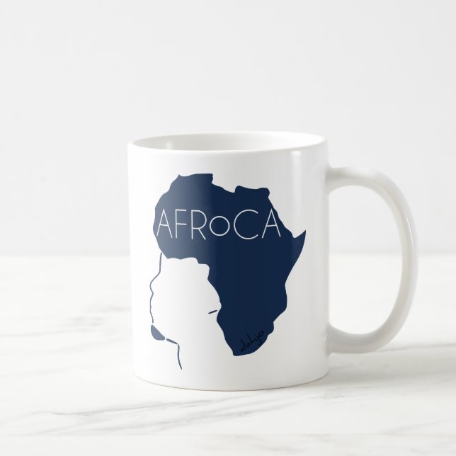 Afro Natural Black Hair Coffee Mug (Right)
