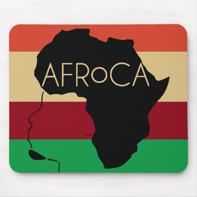 Afro Natural Black Hair Mouse Pad (Front)