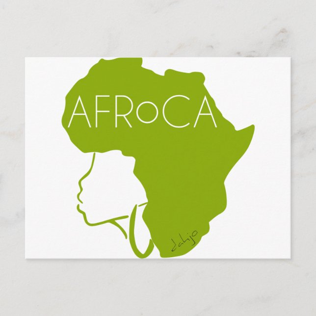 Afro Natural Black Hair Postcard (Front)