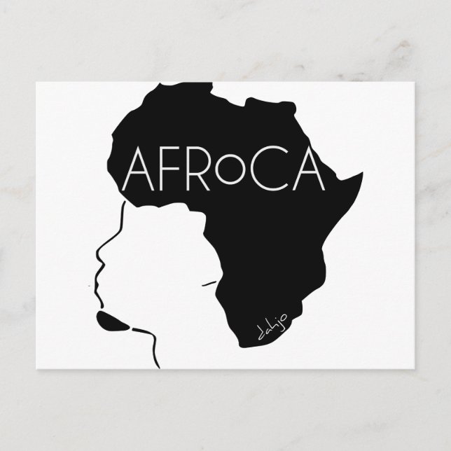 Afro Natural Black Hair Postcard (Front)