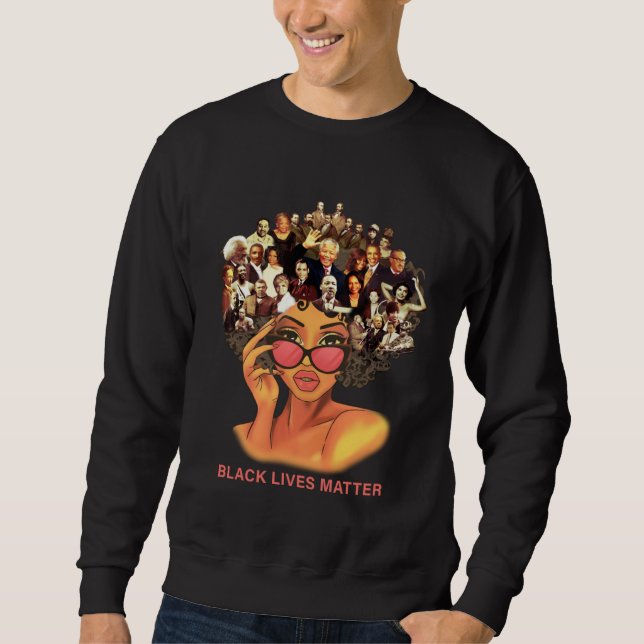 Afro Natural Hair Afro Women Black Women Black His Sweatshirt (Front)