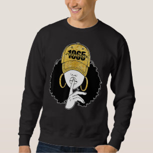 Afro Natural Hair Black Queen History Month 1865 Sweatshirt