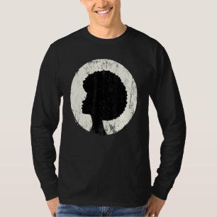 Afro Natural Hair Pride Art Black Women Proud T-Shirt