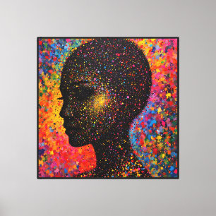 Afro Nebula Whisper – Black History Celebration Canvas Print