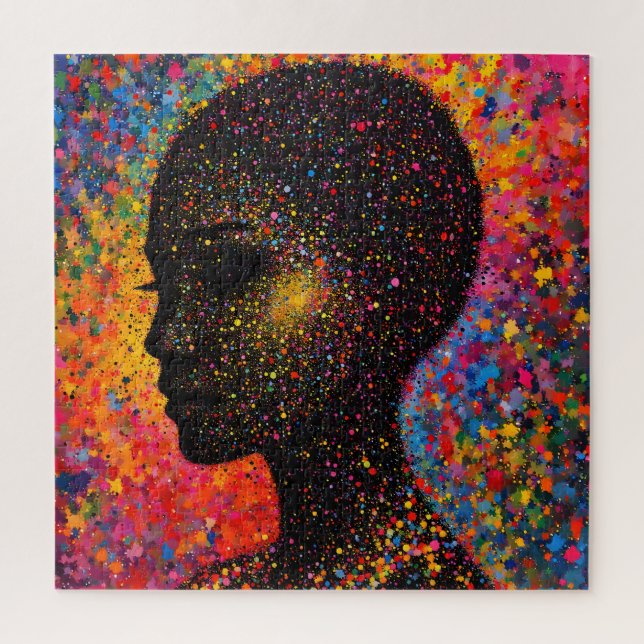 Afro Nebula Whisper – Black History Celebration Jigsaw Puzzle (Vertical)