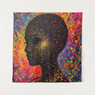 Afro Nebula Whisper – Black History Celebration Tapestry