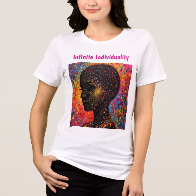 Afro Nebula Whisper – Black History Celebration Tri-Blend Shirt (Front)