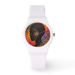 Afro Nebula Whisper – Black History Celebration Watch