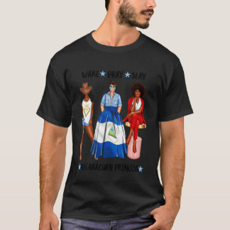 Afro-Nicaraguan Princess Patriotic Black Womens Af T-Shirt