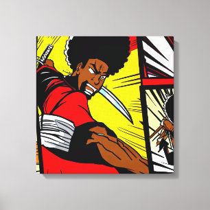 Afro Ninja  Canvas Print