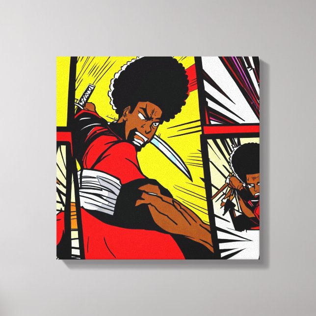 Afro Ninja  Canvas Print (Front)