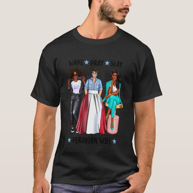 Afro Peruvian Wife Spouse From Peru T-Shirt (Front)
