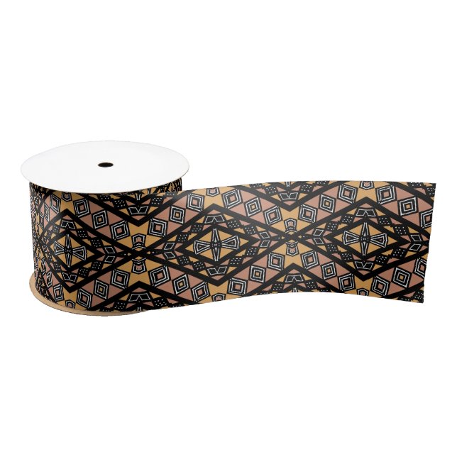 Afro Pop Bogolan Satin Ribbon (Spool)