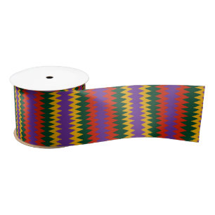 Afro Pop Colourful Chevron Design  Satin Ribbon