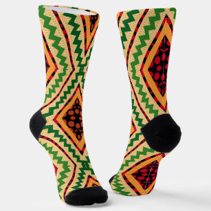 Afro Pop Kente Yellow Socks