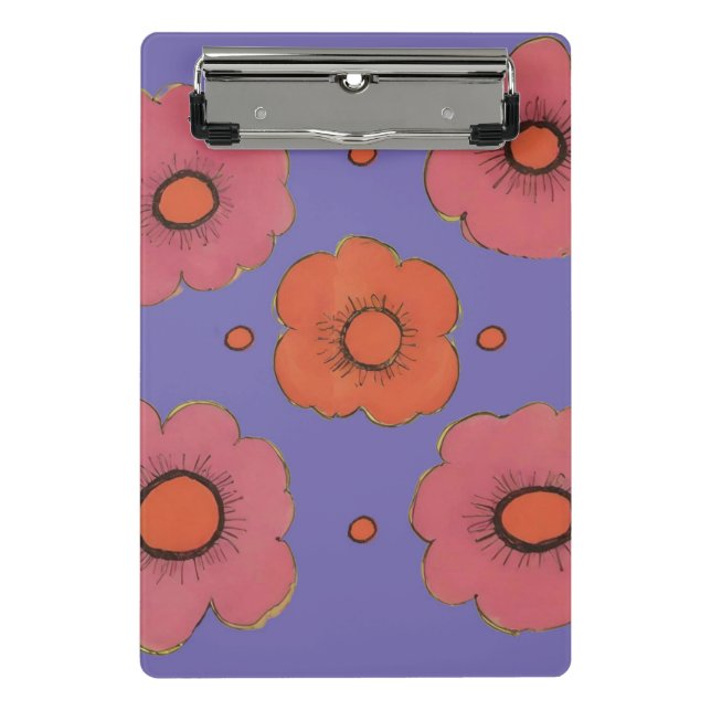 Afro Poppies Mini Clipboard (Front)