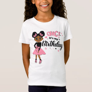Afro Puff Girl Birthday Shirt