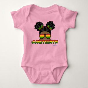 Afro Puff Juneteenth Baby Bodysuit