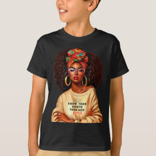 Afro Queen Black Woman African Melanin Black Histo T-Shirt