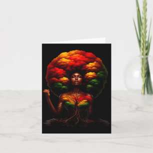 Afro Queen Black Woman African Roots Melanin Black Card