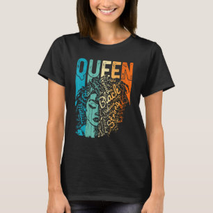 Afro Queen Melanin Black Girl Magic African Black  T-Shirt