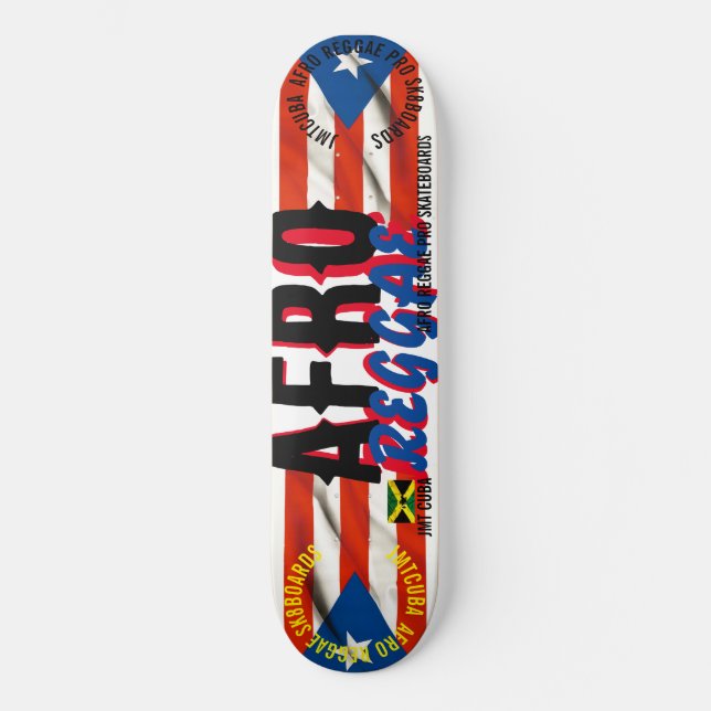 AFRO REGGAE  JMT CUBA 8 1/4" Skateboard Deck (Front)