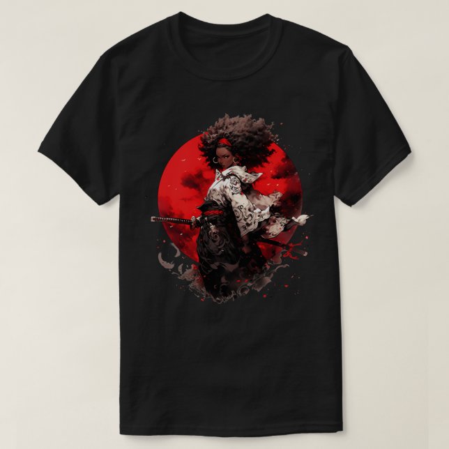 Afro Samurai Girl T-Shirt (Design Front)