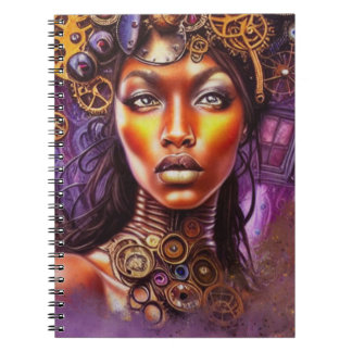 Afro Steampunk Inspired Art Notebook
