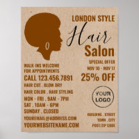 Afro Style, Hair Stylist, Hair Salon Advertising