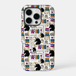 Afro Unicorn Bold Pattern iPhone 16 Pro Case