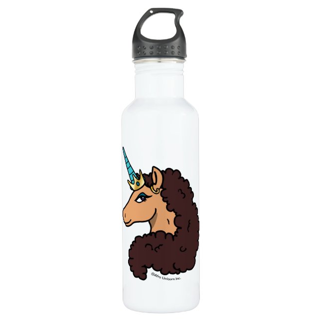 Afro Unicorn | Divine 710 Ml Water Bottle (Front)